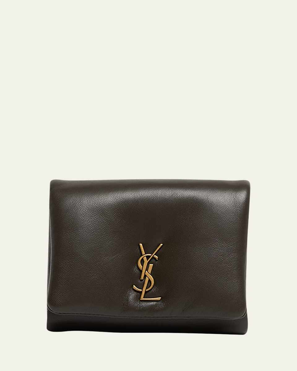 YSL Compact Wallet in Plonge Leather